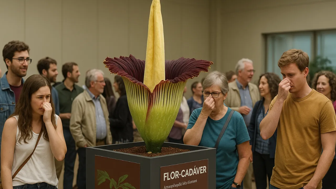 A Flor-Cadáver: Raro espetáculo botânico que atrai multidões com aroma fétido