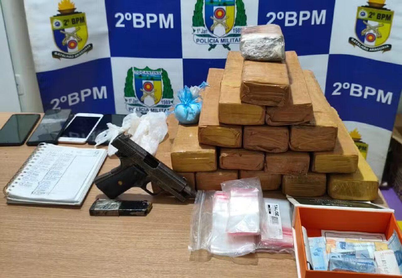 Operação no Tocantins Apreende Caminhão com Maconha e Desmantela Esconderijo de Armas