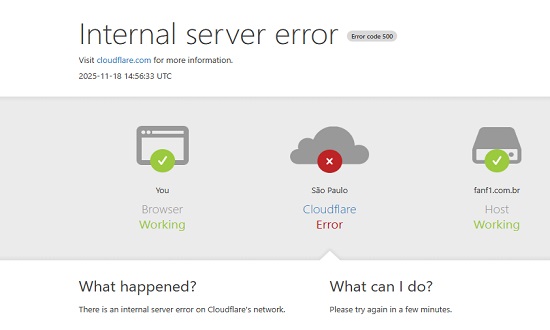 Apagão na Internet: Falha da Cloudflare Derruba X, ChatGPT e Sites em Sergipe