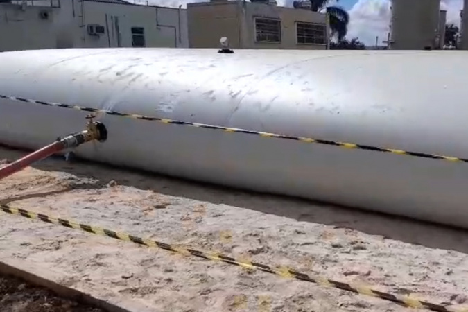 flexitank reforça abastecimento de água em Pontal do Paraná