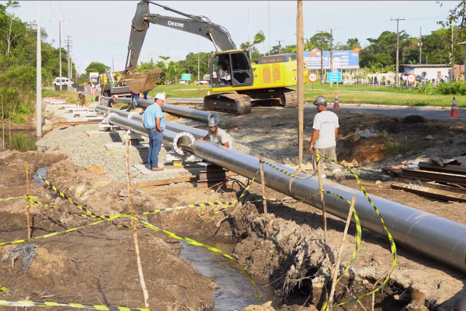 Sanepar moderniza adutoras em Guaratuba para evitar rompimentos no Carnaval