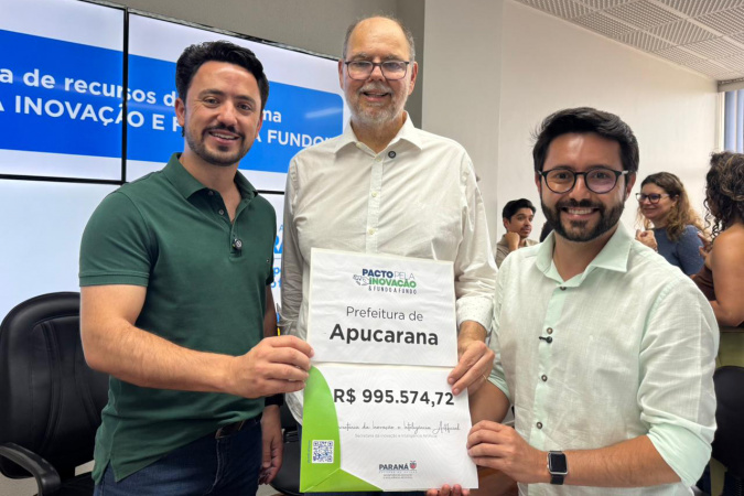 Apucarana recebe investimento de quase R$ 1 milhão para fomentar inovação tecnológica