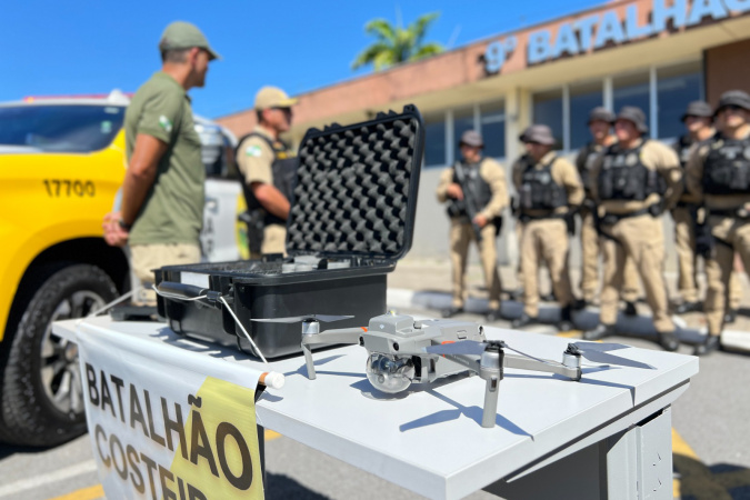 Drone amplia fiscalização da patrulha costeira no litoral do Paraná