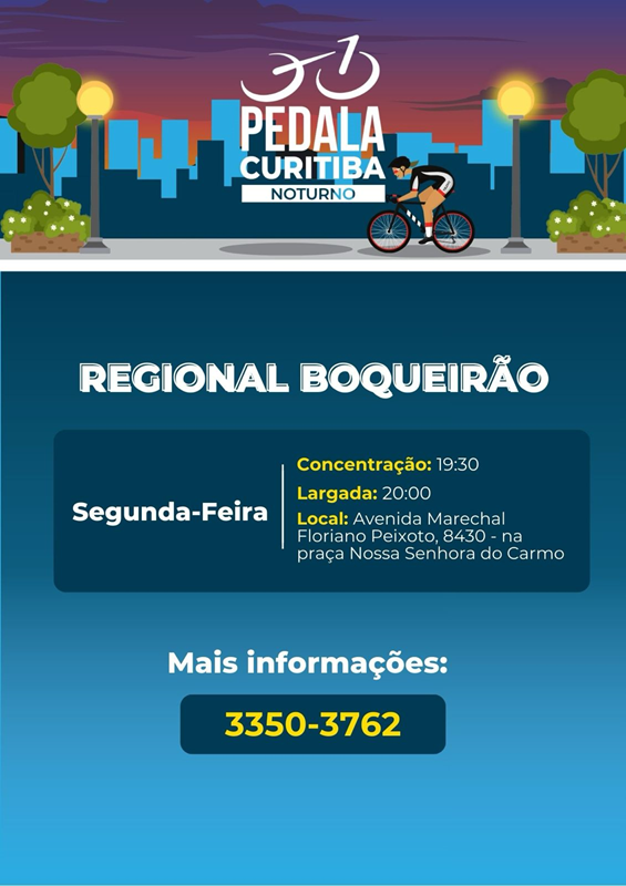 Pedala Curitiba noturno amplia saídas semanais com roteiros definidos